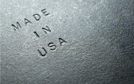 Made in USA stamped into cast iron