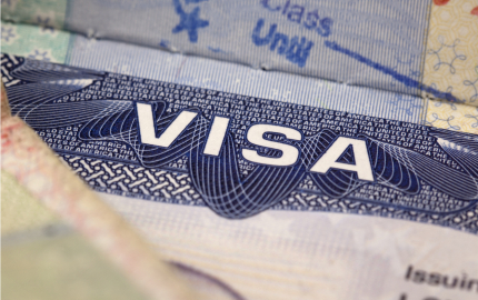 U.S. Visa close-up
