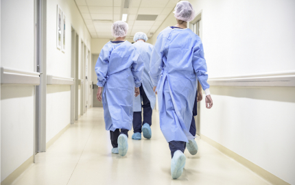 Team of medical staff in personal protective equipment