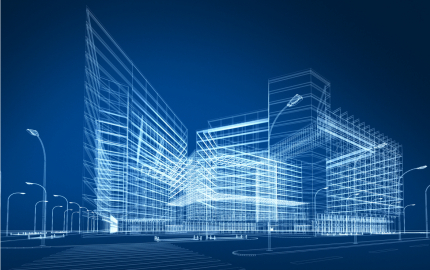 3D architecture abstract of building