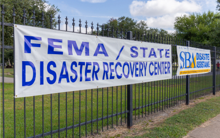 FEMA disaster recovery center banner