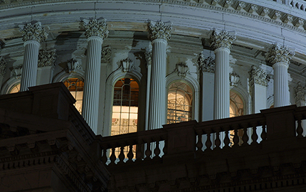 Close up of The Capitol building Rotunda.