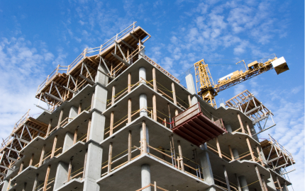 A building under construction.