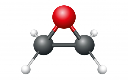 Two Models of ethylene oxide and the chemical formula.